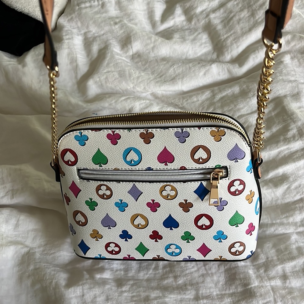 Multicolor Faux Leather Handbag - image 8